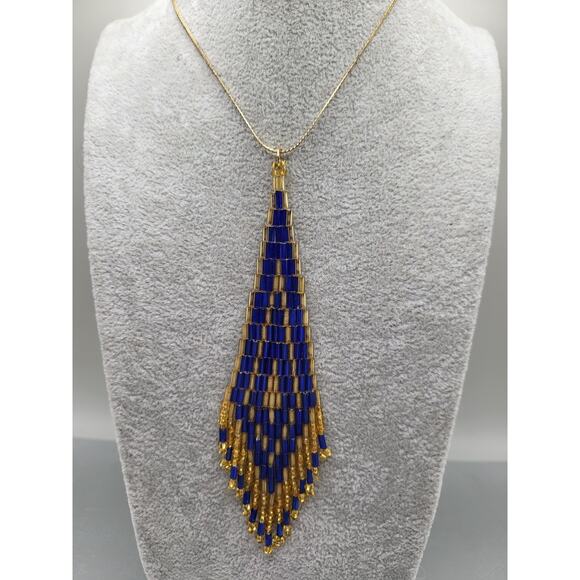 Vintage Pendant & Earrings Set Dangle Drop Necklace Matching Jewelry - Picture 2 of 11